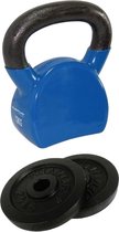 Tunturi - Fitness Set - Halterschijven 2 x 2,5 kg - Kettlebell 12 kg