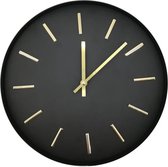 ORO Clock - Metaal - Zwart en Goud - D30X3.5cm