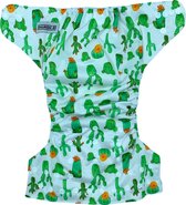wasbare luier - bamboe inlegger - herbruikbaar - 1 size fits all - cactus print - van 3 t/m 18 kg - verstelbaar en herbruikbaar - pocketluier - ecofriendly - voordeliger dan wegwerp luiers