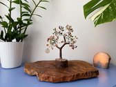 Edelsteenboom Reiki Multisteen met Flower Of Life 160 Edelstenen
