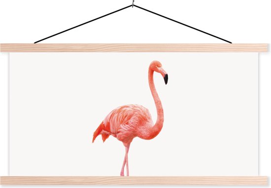 Schilderij voor kinderen - Schoolplaat kinderen - Flamingo - Vogels - Dieren - 150x75 cm - Wanddecoratie - Schoolplaat kinderen