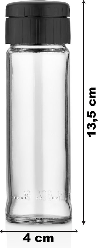 Set De Bouteilles Sel, Poivre, Huile Et Vinaigre - Verre Et Inox, Design Pratique Avec Bouchon Rotatif
