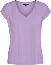 Vero Moda VMFILLI SS V-NECK TEE GA NOOS Dames T-shirt - Maat S