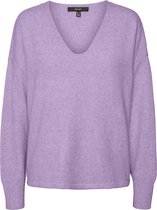 Vero Moda VMDOFFY LS V-NECK STRIPE BLOUSE GA BOO Dames Trui - Maat XL