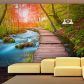 Zelfklevend fotobehang - Vredig oase, bos, 8 maten, premium print