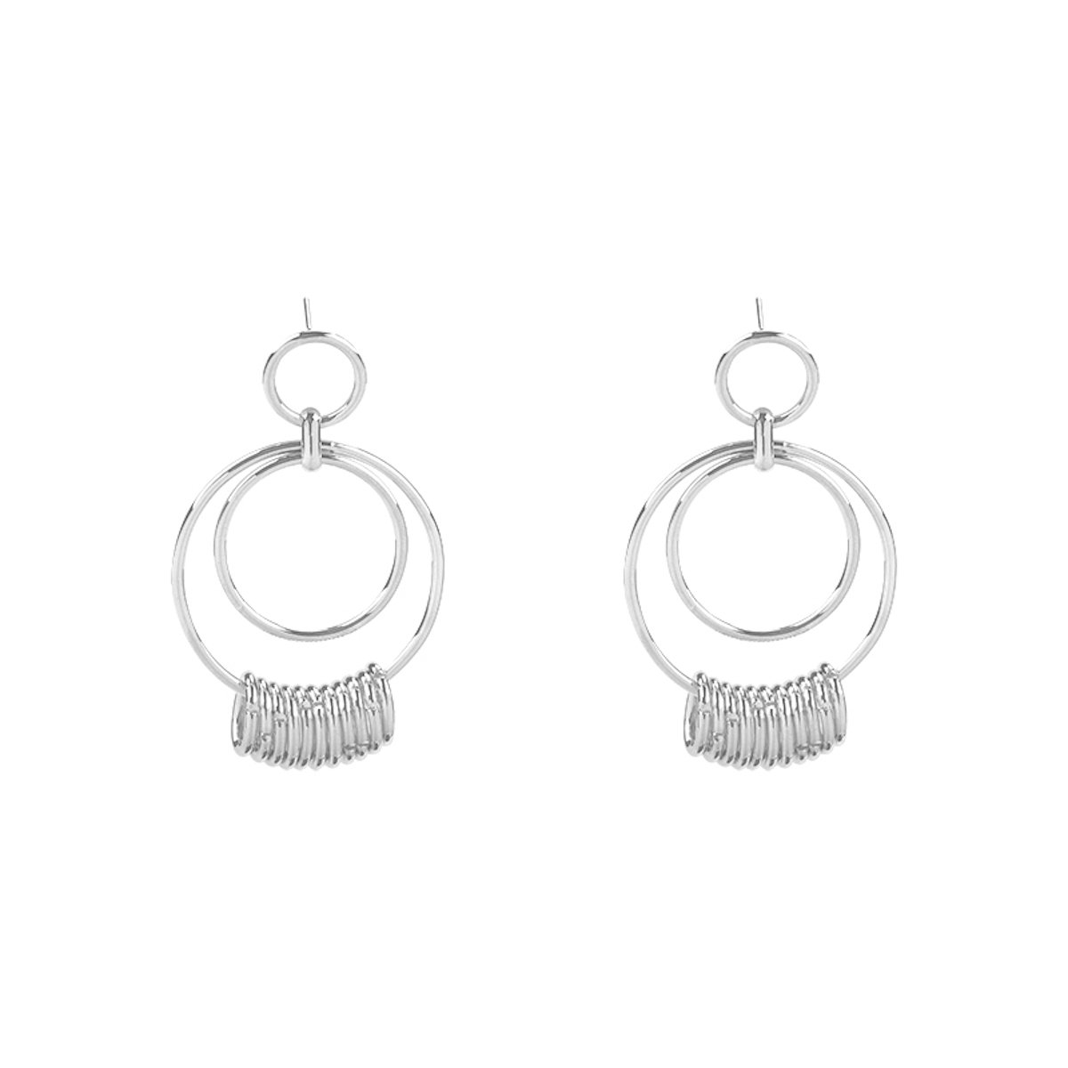 Oorbellen - Ring Chain - Gold plated - Oorringen, oorhangers - Damesdingetjes
