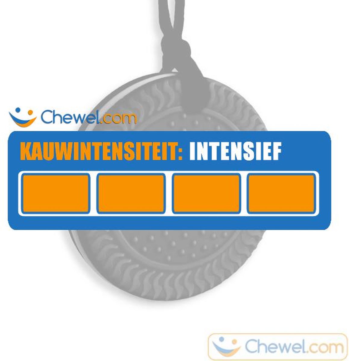 Bijtketting Kauwketting | Koekjes! | 4 kleuren | Zwart | Chewel ® — afbeelding 2