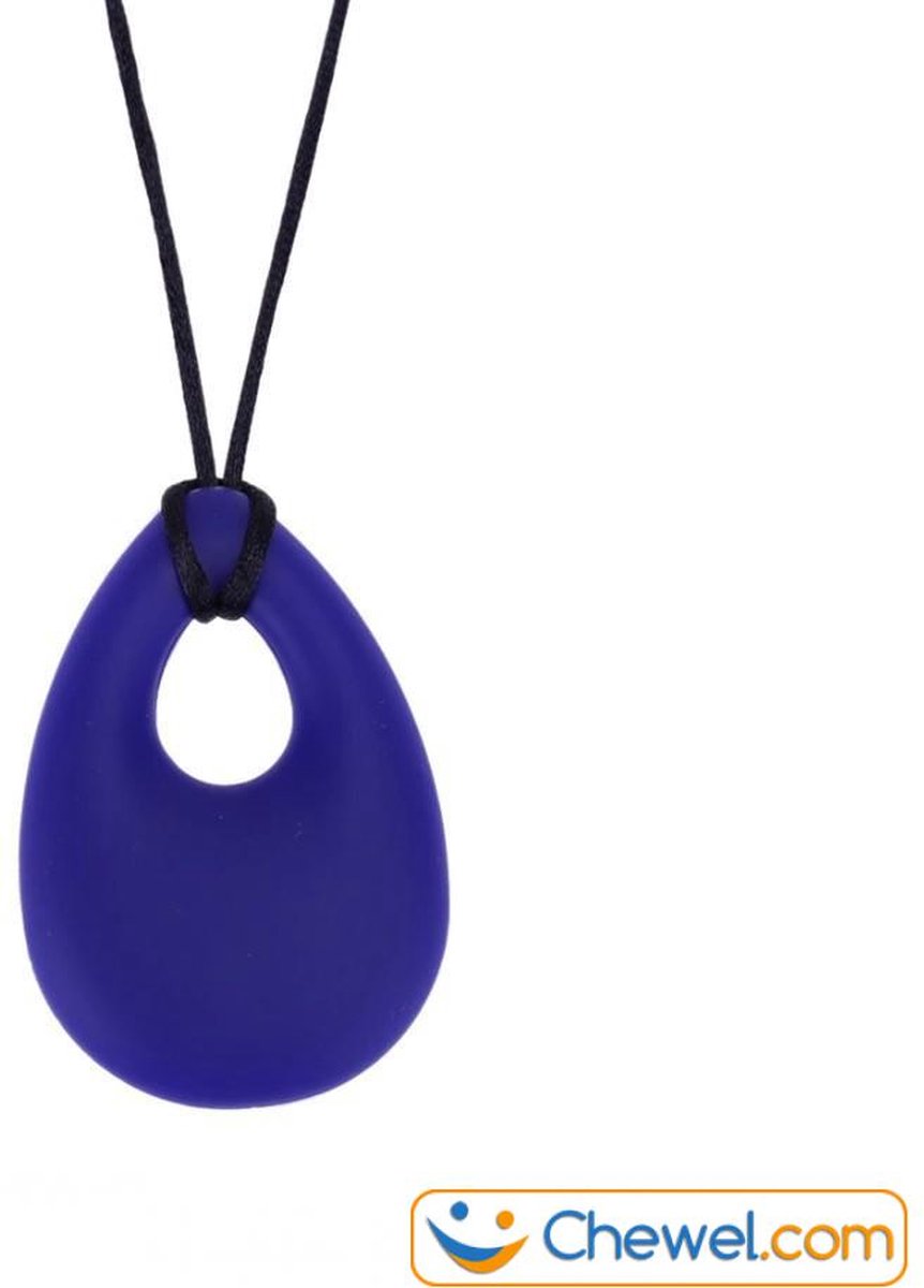 Bijtketting Kauwketting | Druppel | Chewelry | Blauw | Chewel ® — afbeelding 4