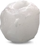 Himalayan Salt Theelicht Houder White - 1 stuk