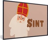 Fotolijst incl. Poster - Sinterklaas - Chocolade - Sint - Kinderen - Jongens - Meisjes - Kindje - 60x40 cm - Posterlijst