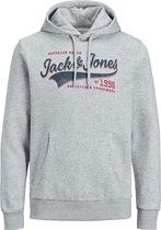 Jack & Jones Logo Sweat hood grey (Maat: 5XL)
