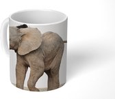 Mok - Koffiemok - Baby olifant - Dieren - Olifant - Kinderen - Meiden - Jongens - Mokken - 350 ML - Beker - Koffiemokken - Theemok