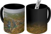 Magische Mok - Foto op Warmte Mok - Luchtfoto van het eiland Si Phan Don in Laos - 350 ML