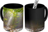 Magische Mok - Foto op Warmte Mok - Zonnestralen door bladerdek - 350 ML