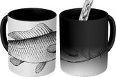 Magische Mok - Foto op Warmte Mokken - Koffiemok - Illustratie van een karper vis - Magic Mok - Beker - 350 ML - Theemok