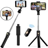 Ramba products ® 3 in 1 selfie stick tripod - Zwart - Hoge kwaliteit - Smartphone Vlog Tripod - licht gewicht voor Samsung/iPhone/HTC/Apple/Huawei -