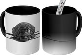 Magische Mok - Foto op Warmte Mok - Sissende kakkerlak - zwart wit - 350 ML