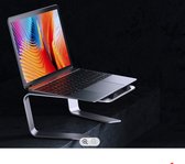 P49 Notebook standaard donker grijs / Dark Grey S Laptop houder aluminium ergonomisch tablet verhoger laptop holder 11 inch - 17 inch - thuis werk set laptop - stevig en trendy - r