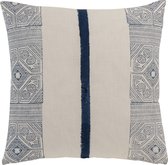 Cushion lines aztec cotton blue/white