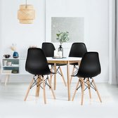 Design stoelen - 4 stuks - Eetkamer stoelen - Stoel - Kuipstoelen - Design - Black edition - Zitstoel - NEW MODEL - LIMITED EDITION
