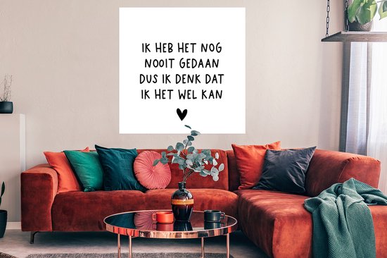 Poster Spreuken Quotes Ik Heb Het Nog Nooit Gedaan Dus Pippi Langkous 100x100 1528