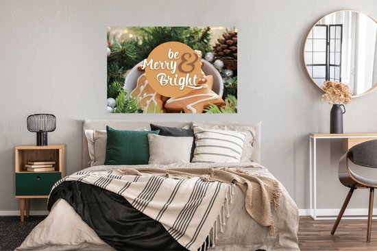 Affiche Proverbes - Citations - 'Be merry & bright' - 120x80 cm