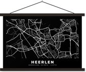 Porte-affiche avec affiche - Affiche scolaire - Carte - Heerlen - Nederland - 150x100 cm - Lattes noires