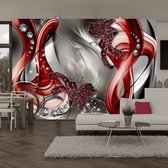 Zelfklevend fotobehang - Excentrieke compositie - Rood, 8 maten, premium print