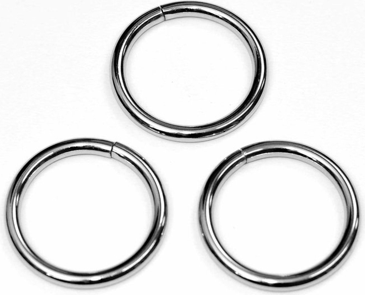 metalen O-ring - 25 mm - 3 ringen rvs | bol