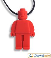 Bijtketting Lego Poppetje Kauwketting | Lego Mannetje | Rood | Chewel ®