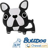 Bijtketting hond | Cartoon Bulldog | Zwart & Wit | Chewel ®