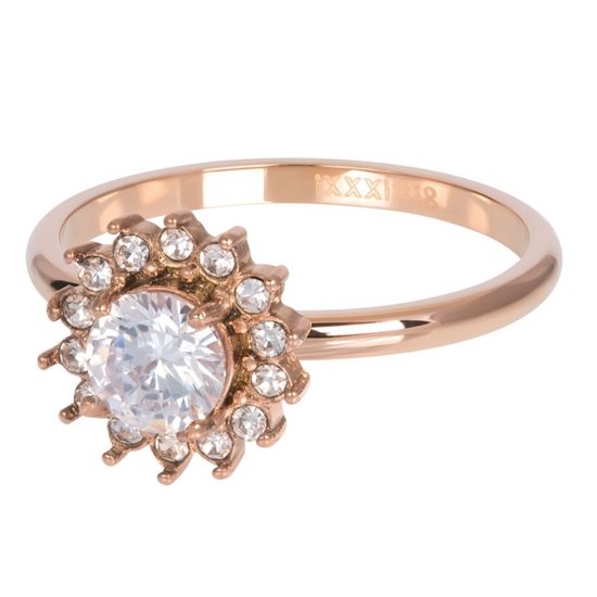 iXXXi jewelry vulring Lucia rose goudkleurig - Maat 18 (gewone ringmaat 20)