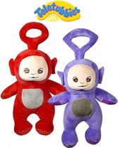 Teletubbies Pluche Knuffel Set Po + Tinky Winky 26 cm  | Teletubbies Plush Peluche | Knuffelpop voor kinderen en baby | Teletubbie Po, Laa-Laa, Dipsy, Tinky Winky |