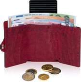 Slimpuro Znap Slim Wallet - 8 Pasjes - Muntvak - 8,9 X 1,5 X 6,3 cm (Bxhxd) RFID Bescherming - Bordeauxrood