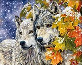 Artibalta Diamond Painting Wolves near the Tree 50x40 cm Vierkante steentjes