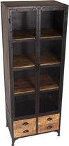 Tv meubel - vitrinekast marludon - zwart - 72x45x190