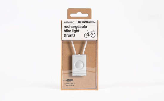 Bookman Block Light Fietsverlichting - Led Voorlicht - Oplaadbaar via USB - Compact Design — afbeelding 2