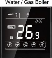 TechU™ Smart Thermostat Vita avec Wifi – Zwart – Assistant Google & Alexa – Application & Wifi Gratuits – Chaudière Water/Gaz