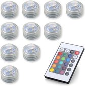 10 LED lampjes met afstandsbediening - Multicolor
