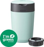 Bol.com Tommee Tippee Milieuvriendelijke Twist & Click Luieremmer - met 1 Navulcassette - Groen aanbieding
