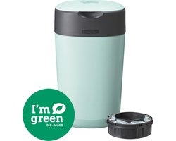 Product: Tommee Tippee Twist & Click Luieremmer milieuvriendelijker systeem, inclusief 1 navulcassette met duurzaam geproduceerde antibacteriÃ«le GREENFILM, Groen, van het merk 