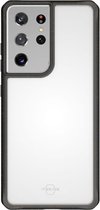 Itskins Hybrid Solid Backcover Samsung Galaxy S21 Ultra hoesje - Zwart