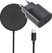WiseQ MagSafe Oplader + Adapter - Draadloze Oplader - Zwart - Perfect geschikt voor iPhone 13