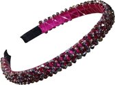 Jessidress® Diademen Dames Haar Diadeem met steentjes Bruids Haaraccessoires Haarband Dames Hoofdband - Paars