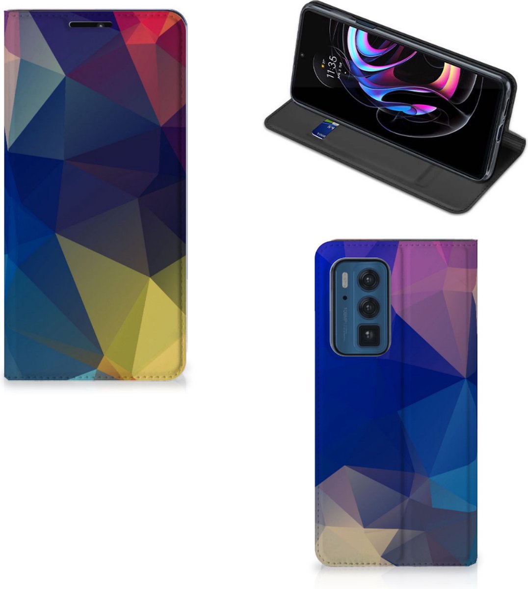 Motorola Edge 20 Pro Stand Case Polygon Dark