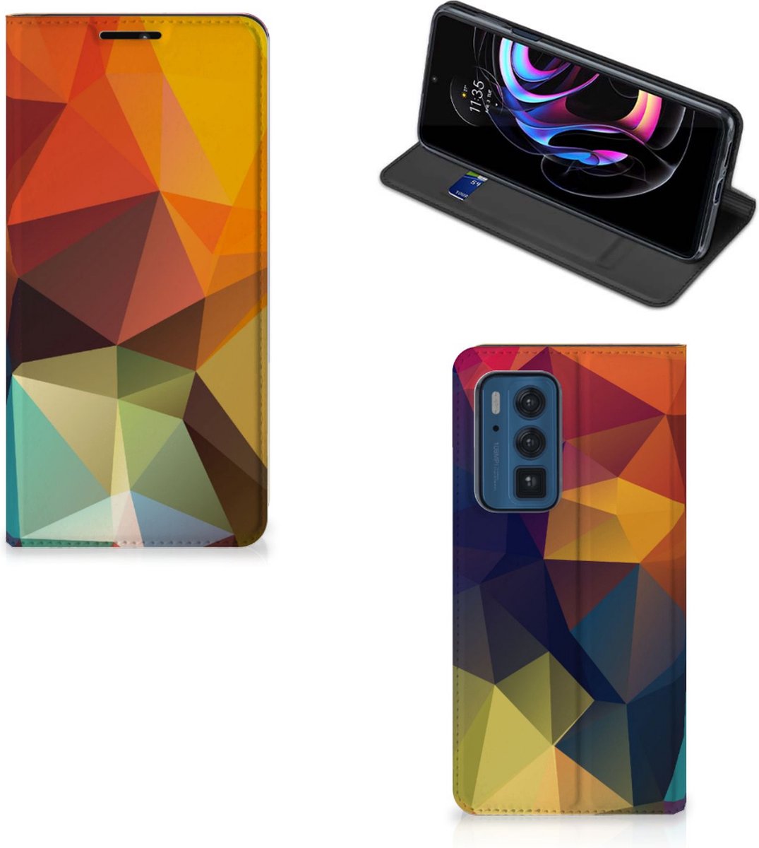 Motorola Edge 20 Pro Stand Case Polygon Color