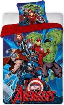 Avengers superhelden dekbedovertrek Hulk - Eenpersoons - 140 x 200 cm - Polyester