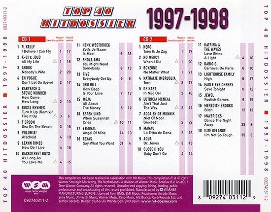 Various - Top 40 Hitdossier 1997-1998 - Top 40