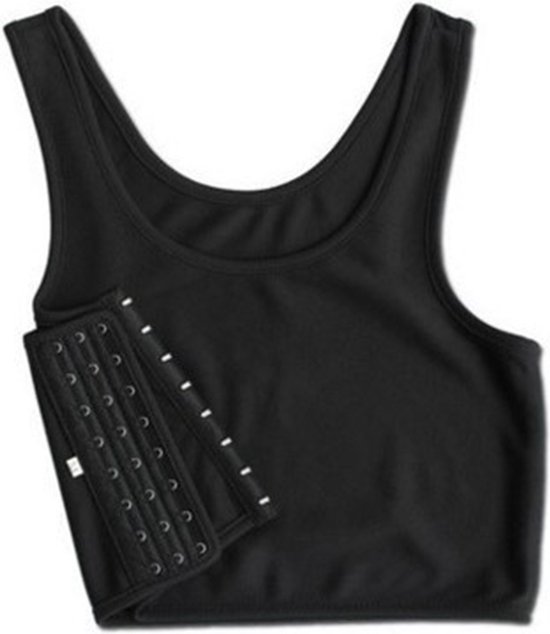 Transgender chest binder - Zwart - Maat L