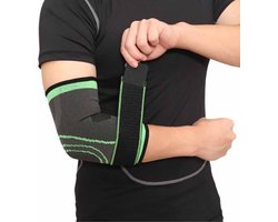 Jumada's Verstelbare Elleboog Brace - Elleboog Ondersteuning - Band - Maat L - Zwart/Groen